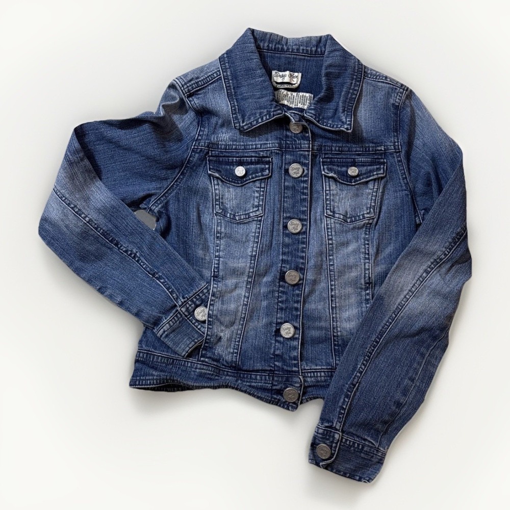 Indigo Rein Forever Jean Jacket Women's Sz S Blue Denim Trucker Y2K Inspired‎